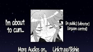 Making your Cute Friend moan and whimper in Public – male moaning and masturbation audio